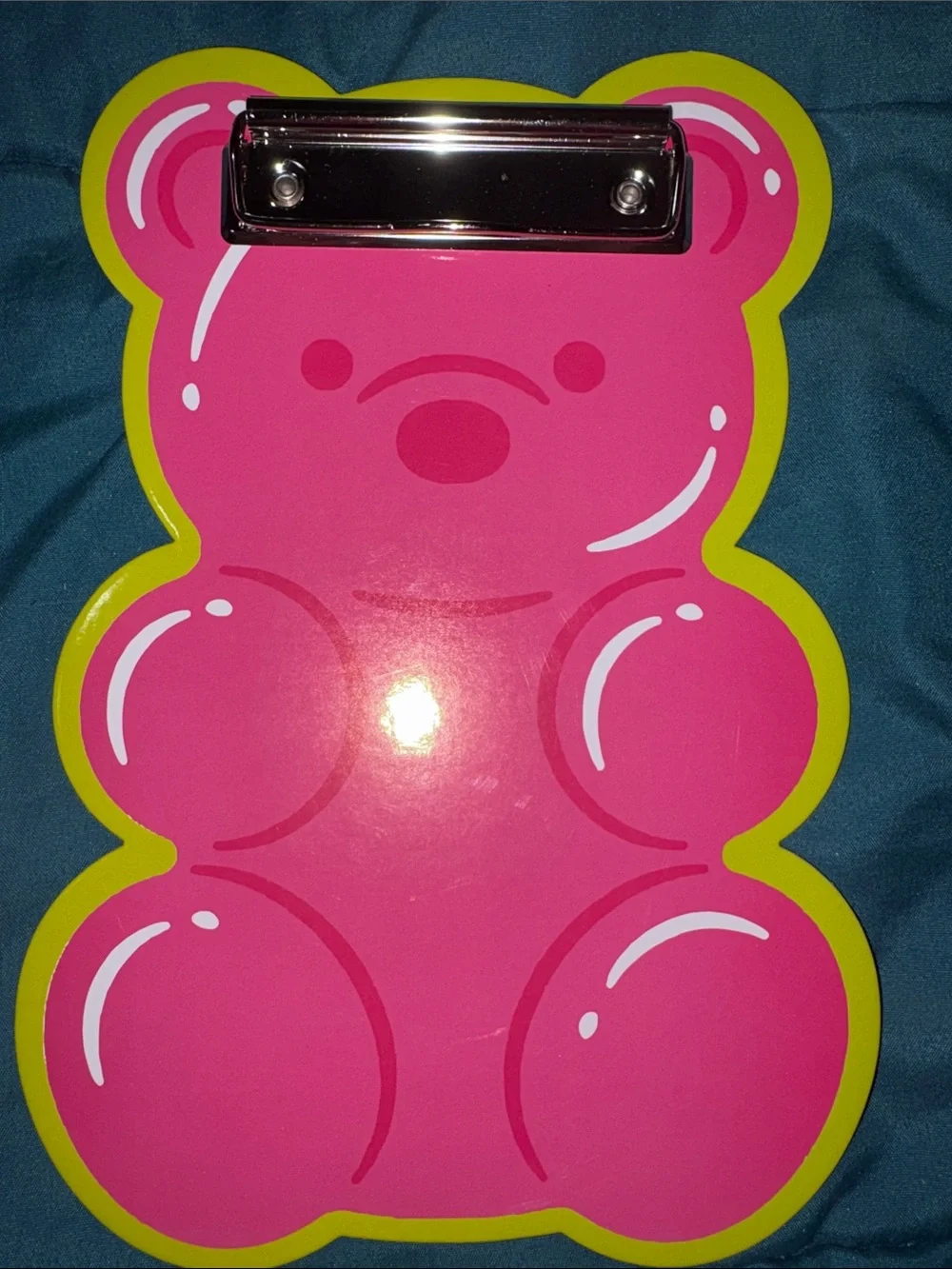 Pink Gummy Bear Gel Pen & Clipboard